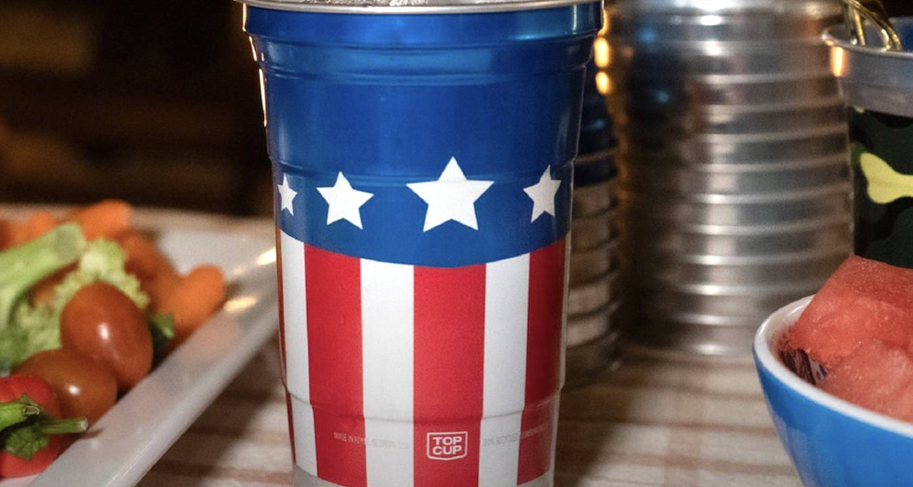 american USA aluminum cup