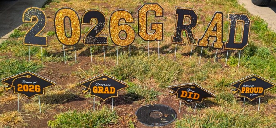 Graduation Yard Sign 14-Piece Set Just $13 on Amazon