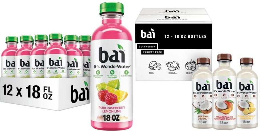 two 12 packs of bai drinks