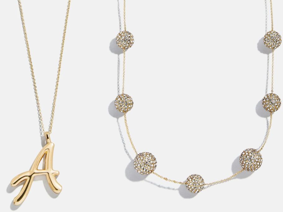 Stock images of two Baublebar necklaces