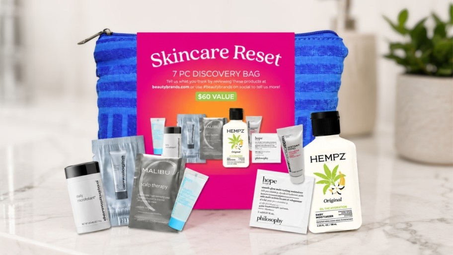 beauty brands skin care discovery bag 