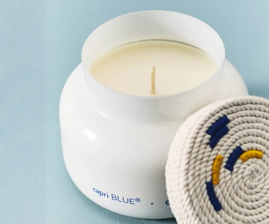 a white jar candle