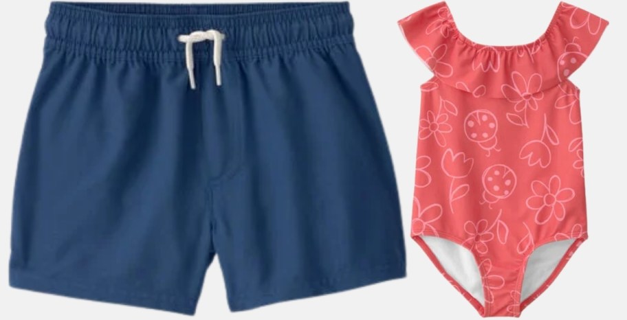 toddlers trunks and one piece