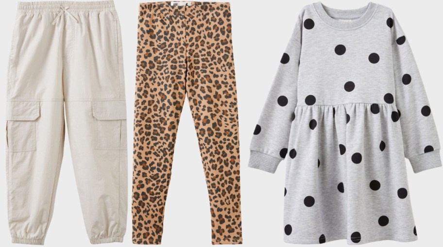 kids panst, leggings and dress