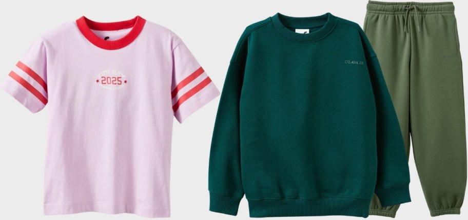 kids tee sweatshirt and sweatpants