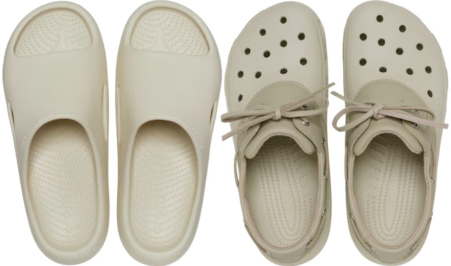crocs adult comfort slides and boat shoe cros