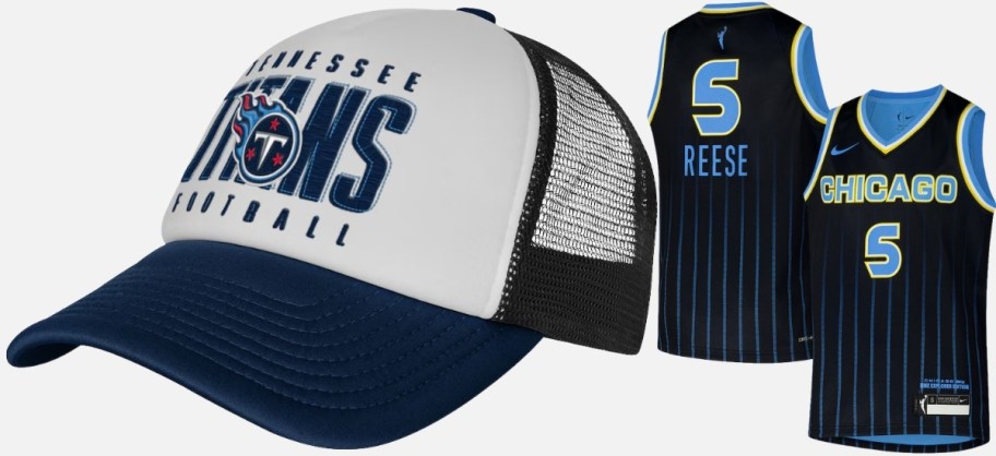 sports team cap and jersey