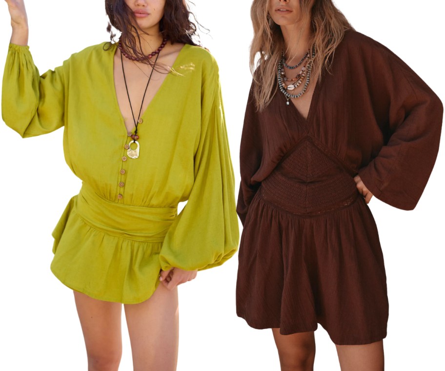 woman in a romper and woman in a min dress