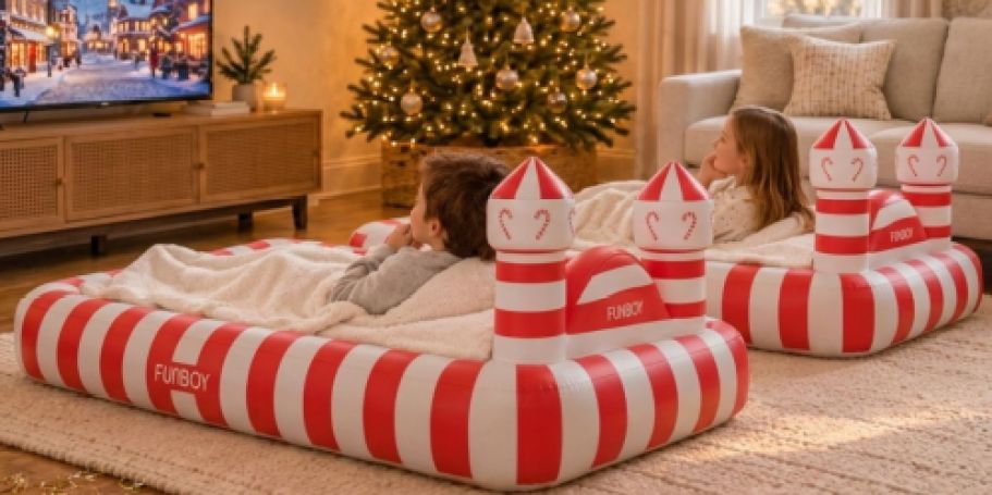 Make Sleepovers More Fun w/ A Candy Cane Kids Air Mattress