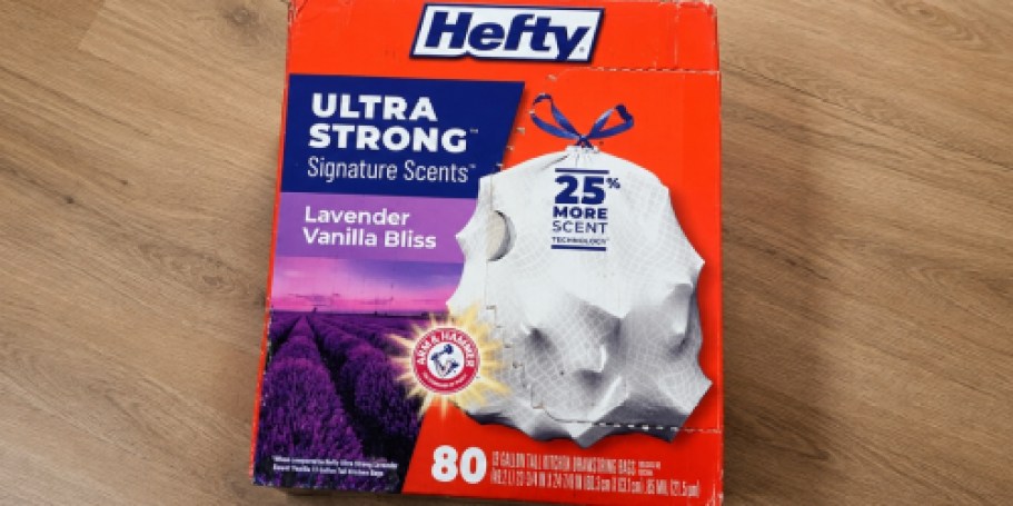 Hefty 13-Gallon Trash Bags 80-Count Only $9.49 Shipped for Amazon Prime Members