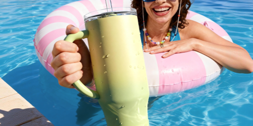 Tumbler w/ 2 Straws & Silicone Boot Only $7.98 on Amazon (Reg. $22)