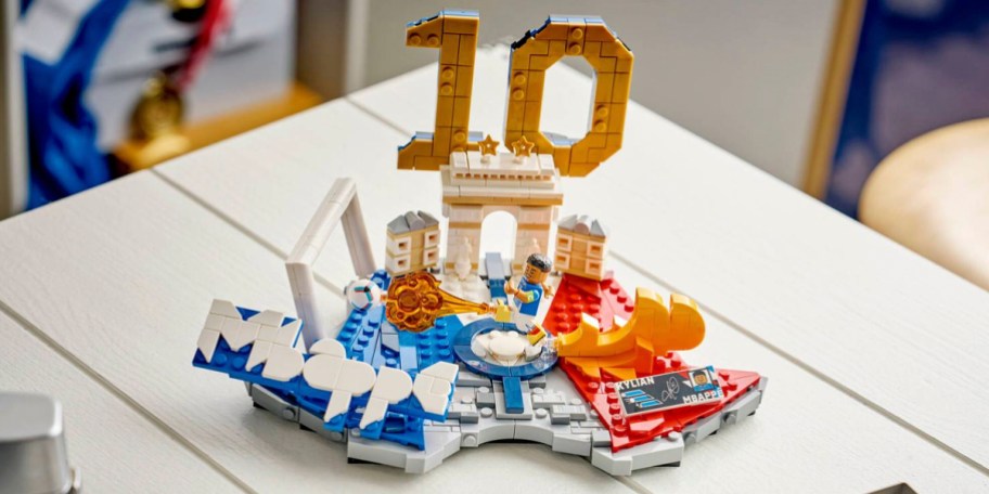 lego 10 soccer set on table