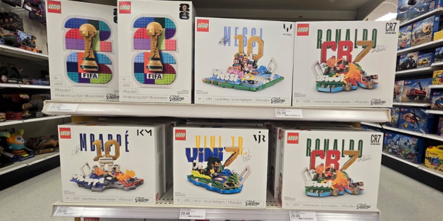 lego soccer sets on shelf