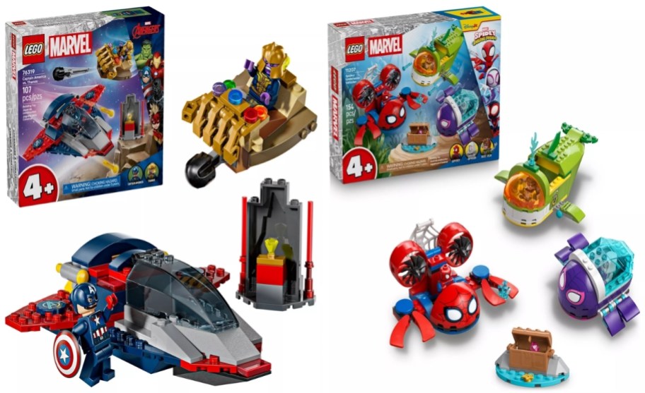 lego captain america and spidey and friends building sets