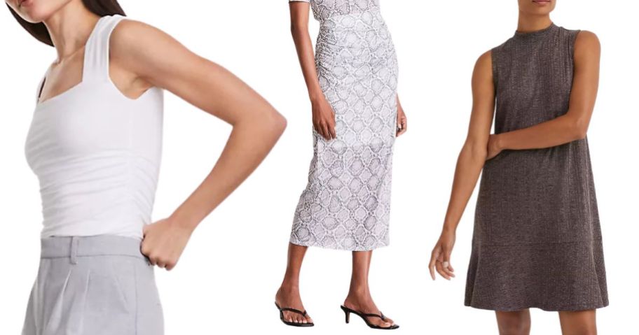 loft top, skirt, and dress