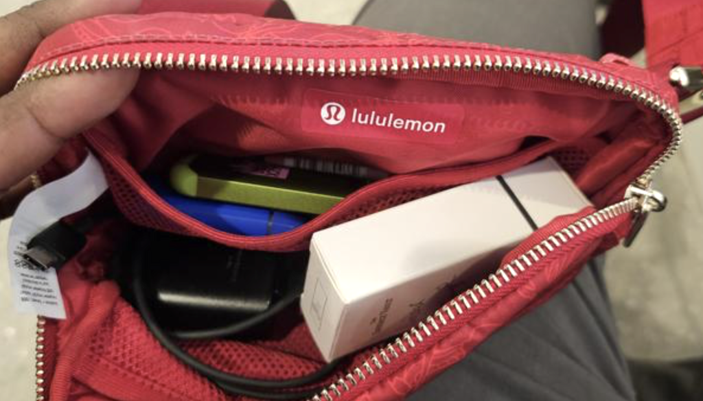 lululemon belt bag open