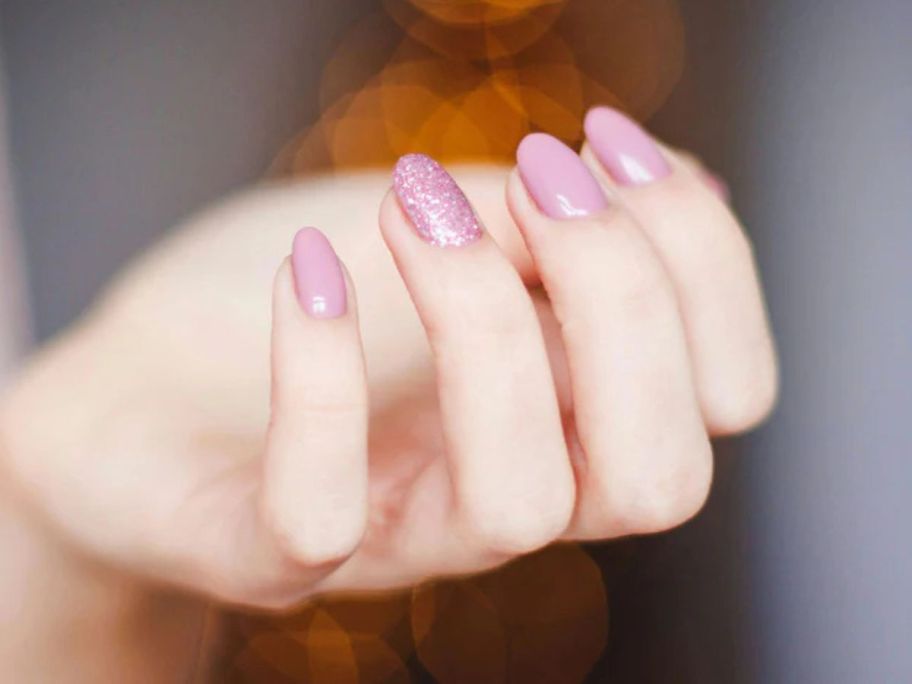 a freshly manicured hand