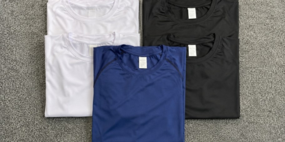 Men’s Athletic Compression Shirt 5-Pack from $17.49 on Amazon | Quick-Dry + UPF 50