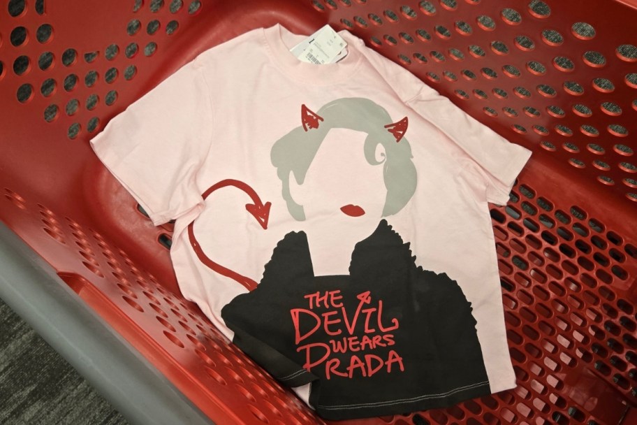 graphic t-shirt in a target cart