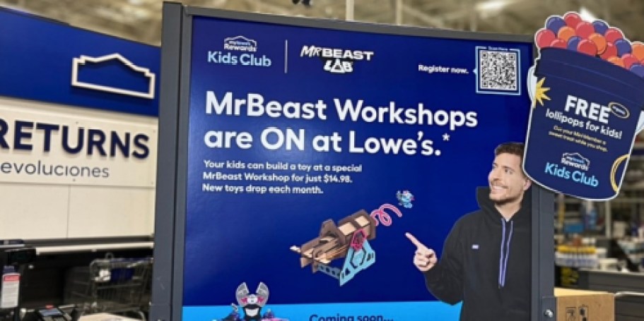 Lowe’s MrBeast Kids Workshop Series Starts May 30th (Sign Up Now)