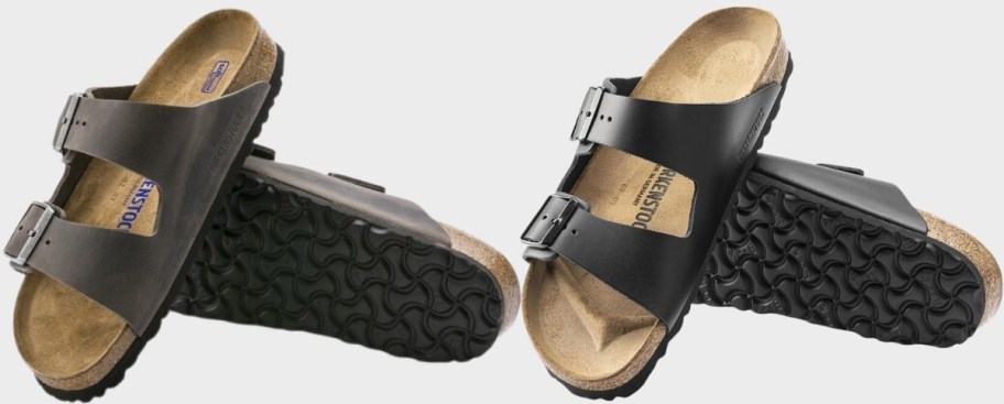 natural and oiled leather arizona sandals