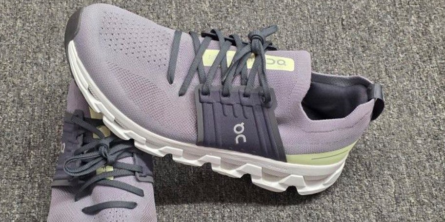 purple on running shoes 
