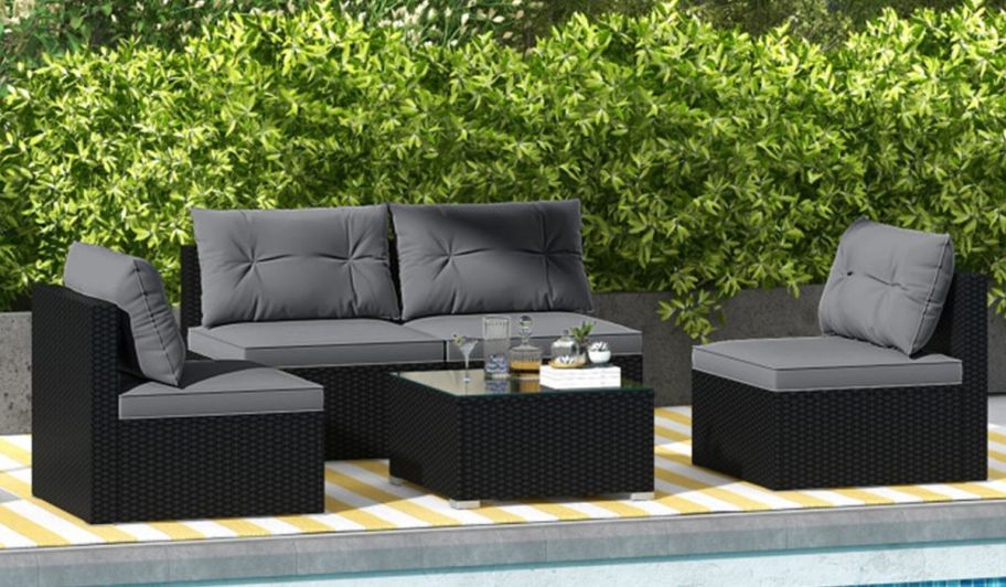  A thumbnail for the video BABOOM BOM-73008GR-CO Patio-Sofas-Daybeds - View #2 BABOOM BOM-73008GR-CO Patio-Sofas-Daybeds - View #3 BABOOM BOM-73008GR-CO Patio-Sofas-Daybeds - View #4 BABOOM BOM-73008GR-CO Patio-Sofas-Daybeds - View #5 BABOOM BOM-73008GR-CO Patio-Sofas-Daybeds - View #6 View All Images BABOOM 5-Piece Outdoor Patio Furniture Set 