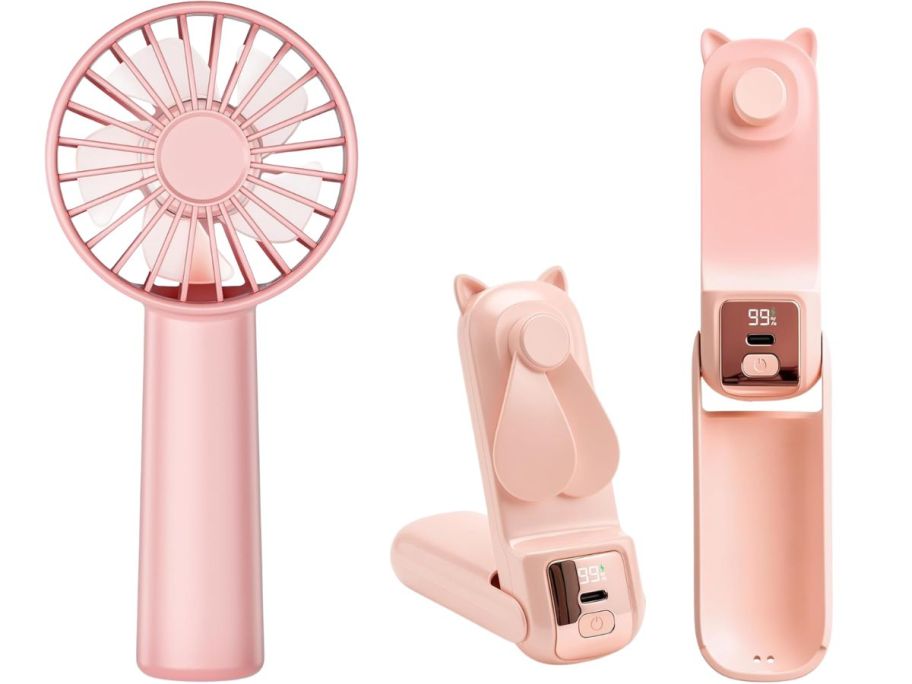 two rechargeable portable fans