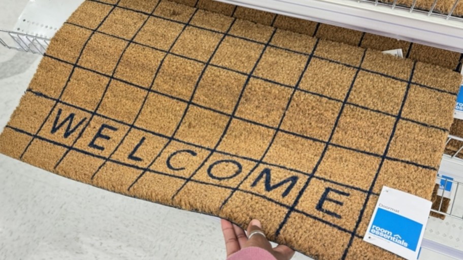room essentials doormat on a store shelf