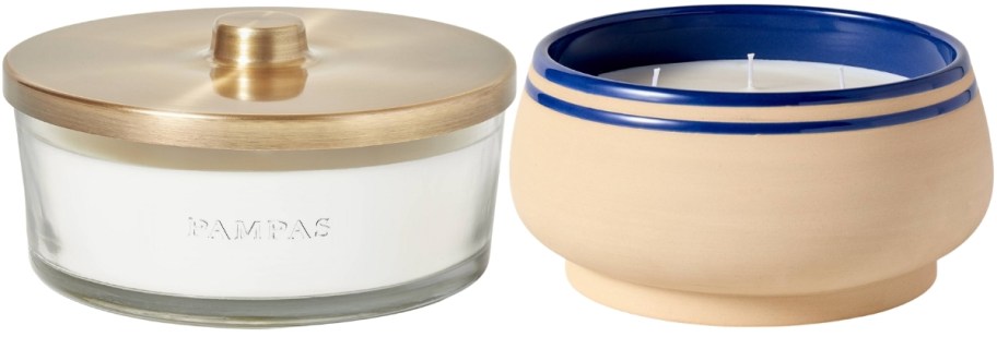 glass and ceramic jar candles