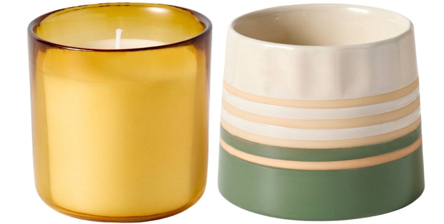 glass and ceramic jar candles