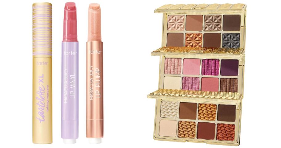 tarte Maracuja Juicy Lip Vinyl, Shimmer Glass, & XL Tubing Mascara Set and The Golden Era Amazonian Clay Collector's Set