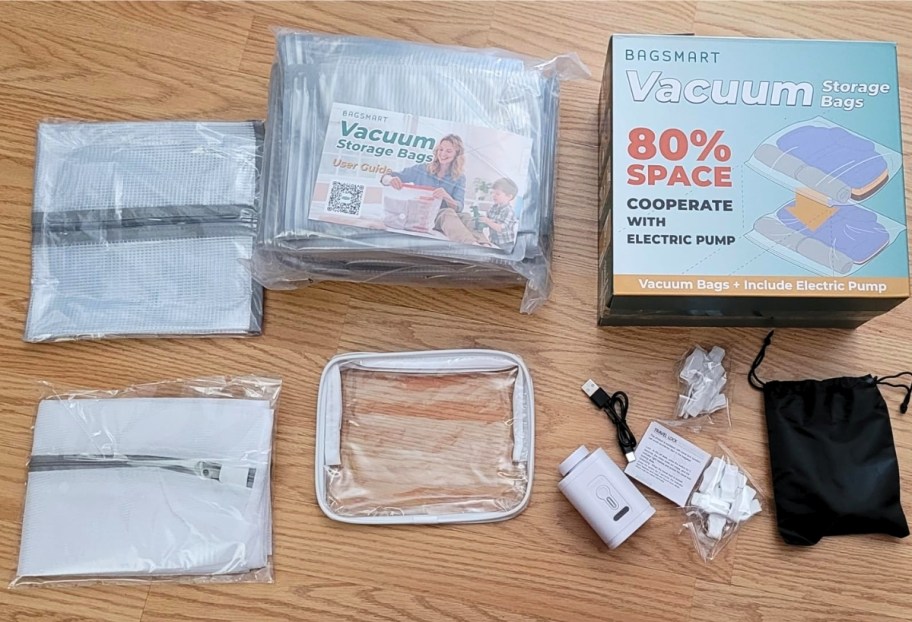  vacuum bag set with included accessories