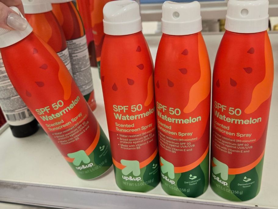 watermelon up&up SPF 50 Sunscreen Spray 5.5oz in store
