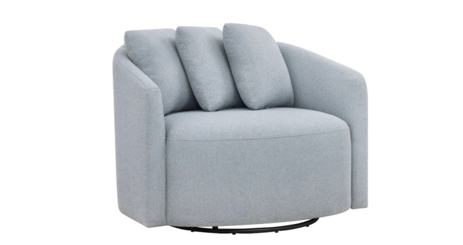 stock photo of blue accent chair