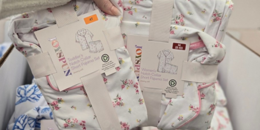 Joyspun Mommy & Me Matching Pajama Sets from $7 on Walmart.com