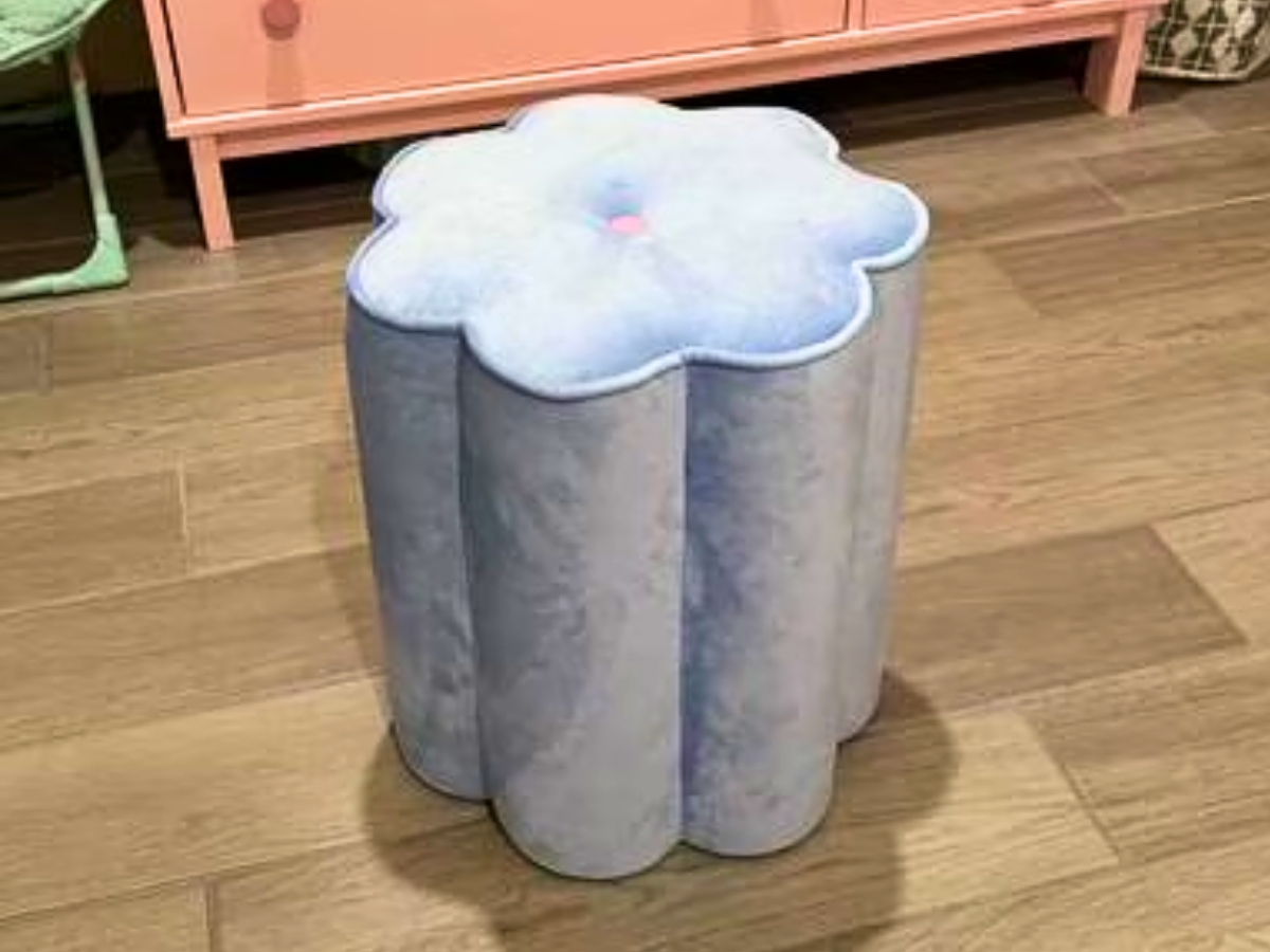 This Flower-Shaped Ottoman from Walmart Is Giving High-End Vibes for Less!