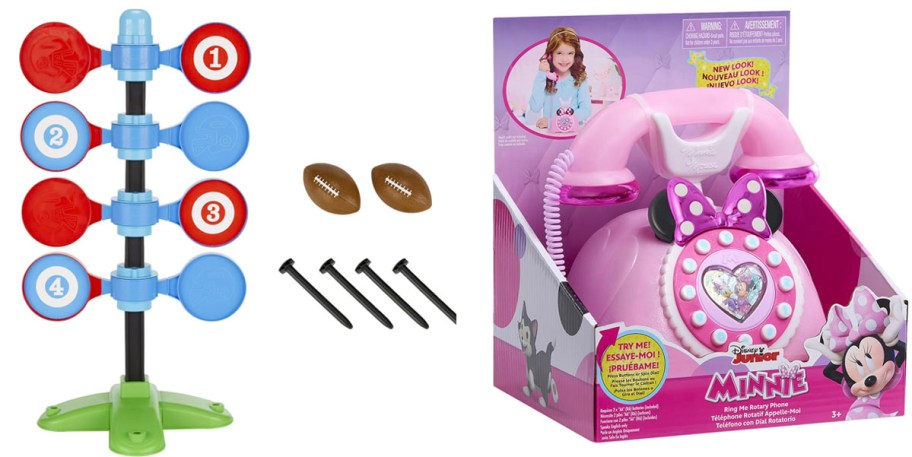 football toy and minnie phone 