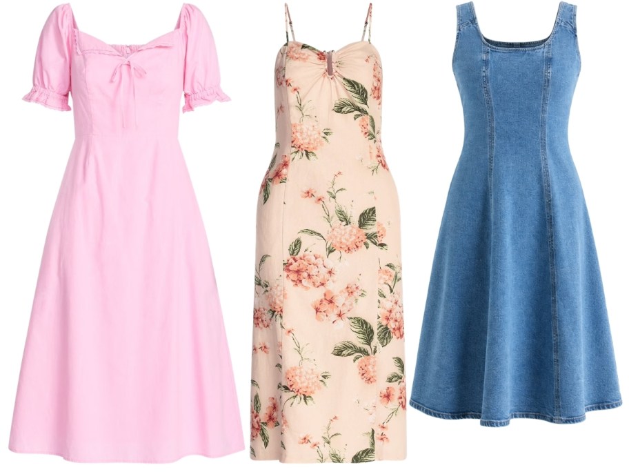 walmart womens dresses midi dresses in 3 different styles