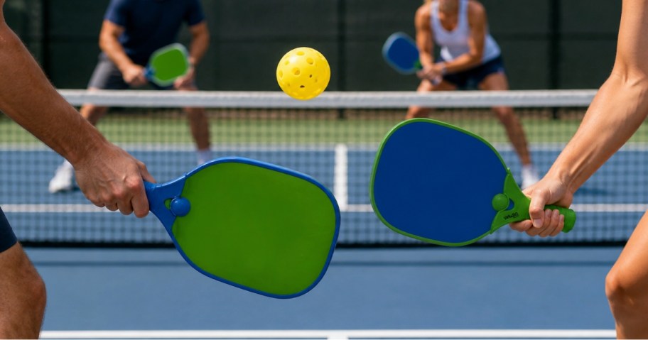people playing pickleball