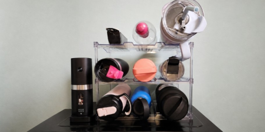 Water Bottle Organizer Just $7.98 on Amazon (Holds NINE Bottles!)