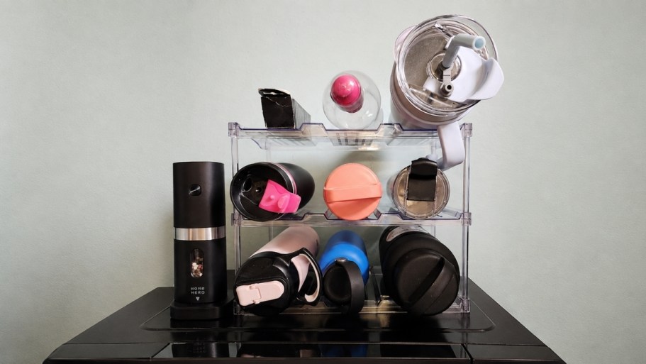 Water Bottle Organizer Just $7.98 on Amazon (Holds NINE Bottles!)