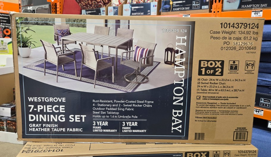 hampton bay patio set box 