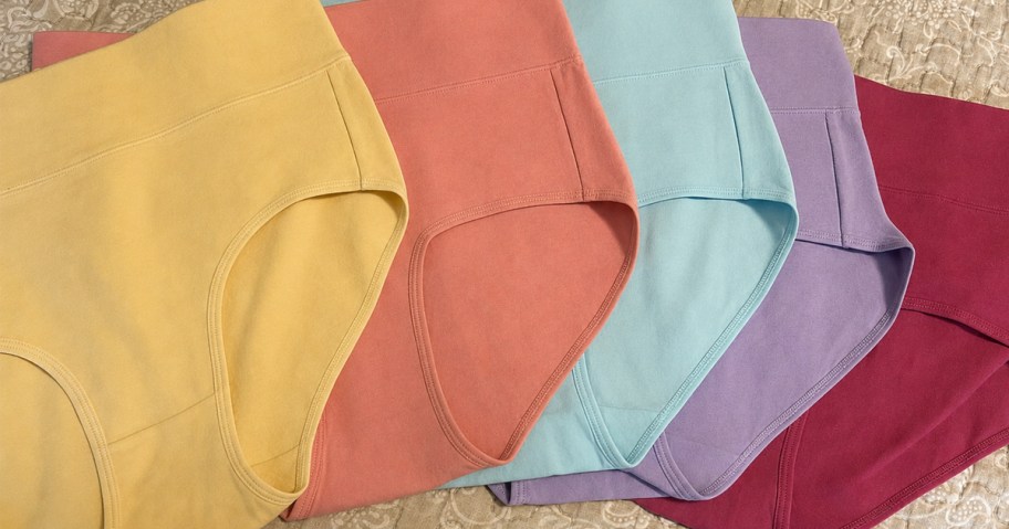 colorful womens underwear on a blanket