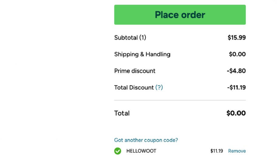 woot checkout cart screenshot