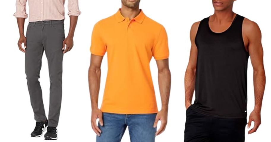 men's amazon essentials pants and tops