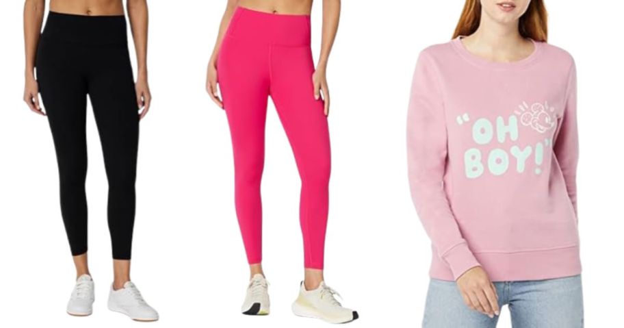 amazon essentials womens leggings and sweatshirt