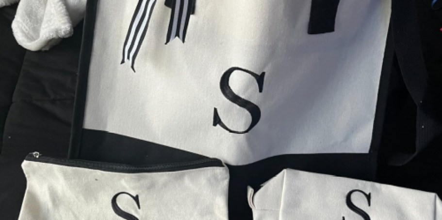 Initial Tote Bag Set Only $12.99 on Amazon (Reg. $36)