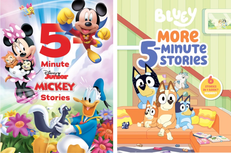 mickey and bluey 5-Minute Stories Books covers