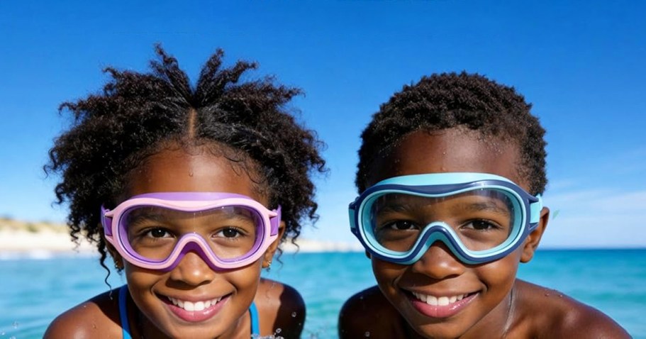 Kids Swim Goggles 2-Pack w/ Nose Clips & Ear Plugs Only $5.99 on Amazon